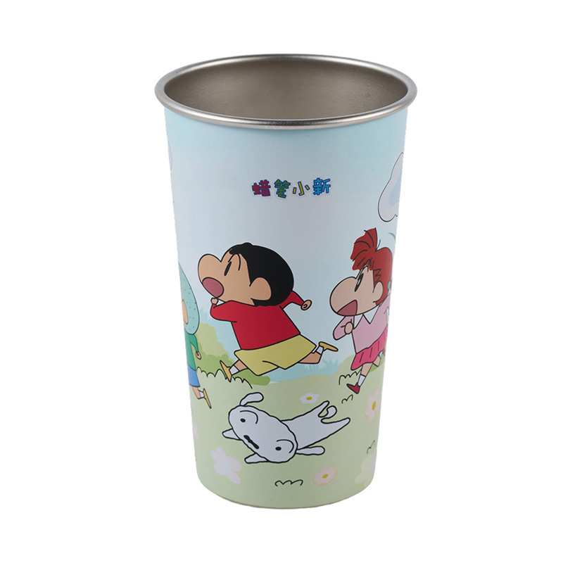 Cartoon Print Stainless Steel Insulated Bubble Tea Travel Mug
