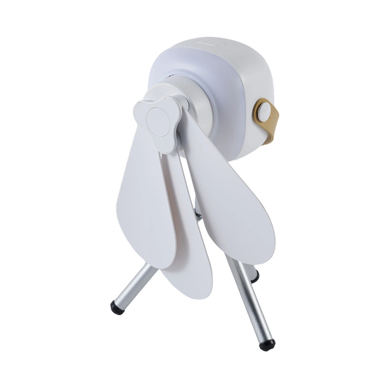 Rechargeable Tripod Fan Lamp with Hanging Rope