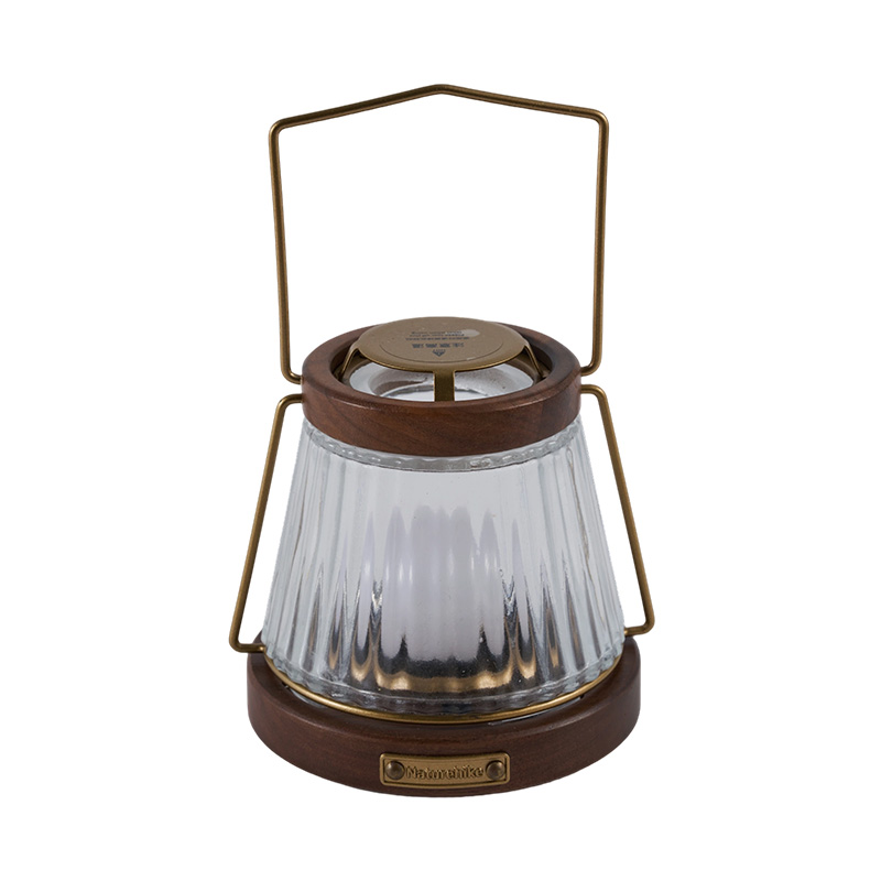 Vintage Walnut Candle & Aroma Camping Lantern