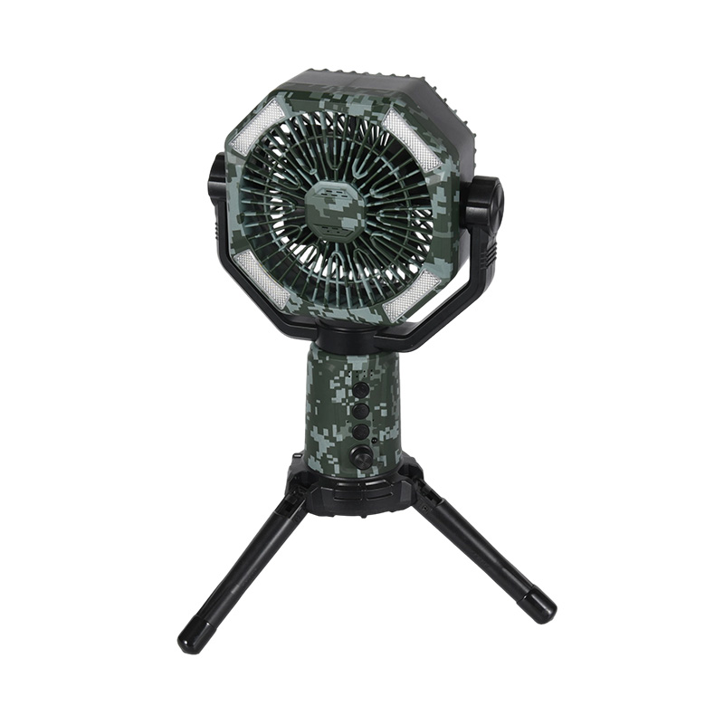 Portable Camping Fan with Integrated LED Light