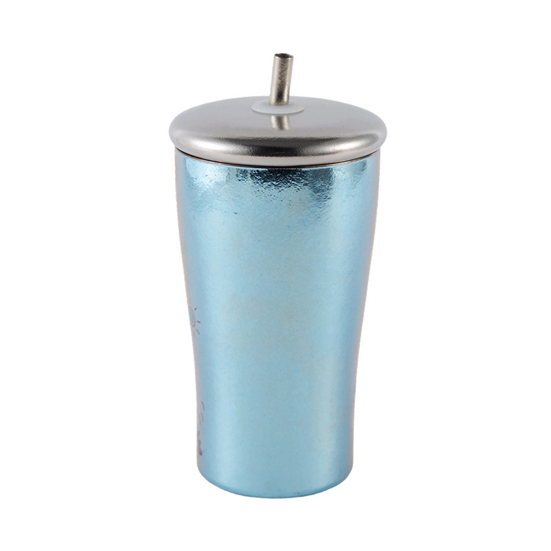 Pure Titanium Vacuum Insulated Cup with Straw