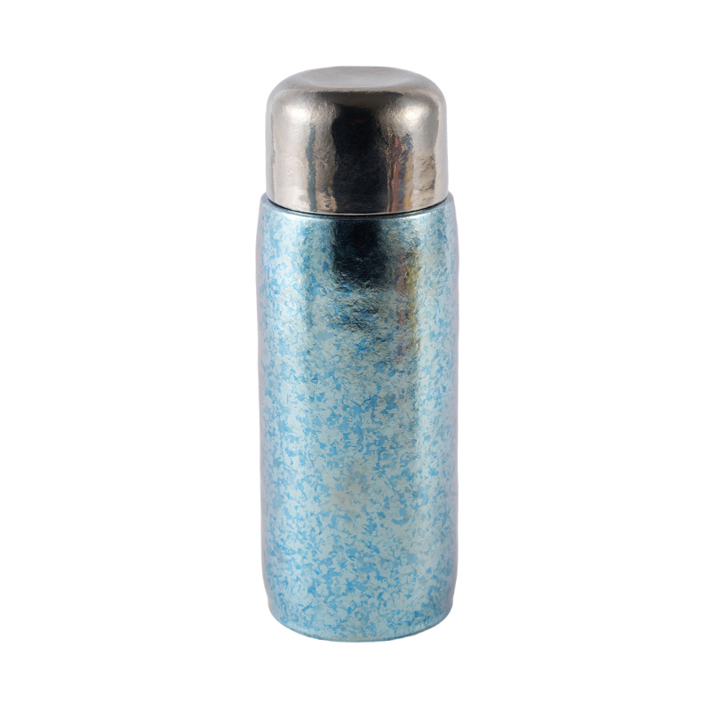 Pure Titanium Vacuum Tea Cup with Inner Springback Lid
